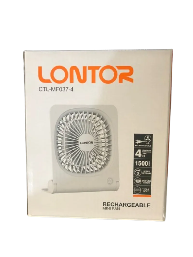 Lontor 4" Rechargeable Mini Fan