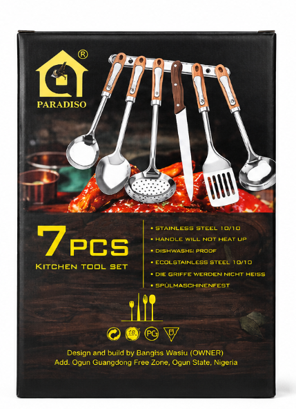 Paradiso Stainless Steel Kitchen Tool Set