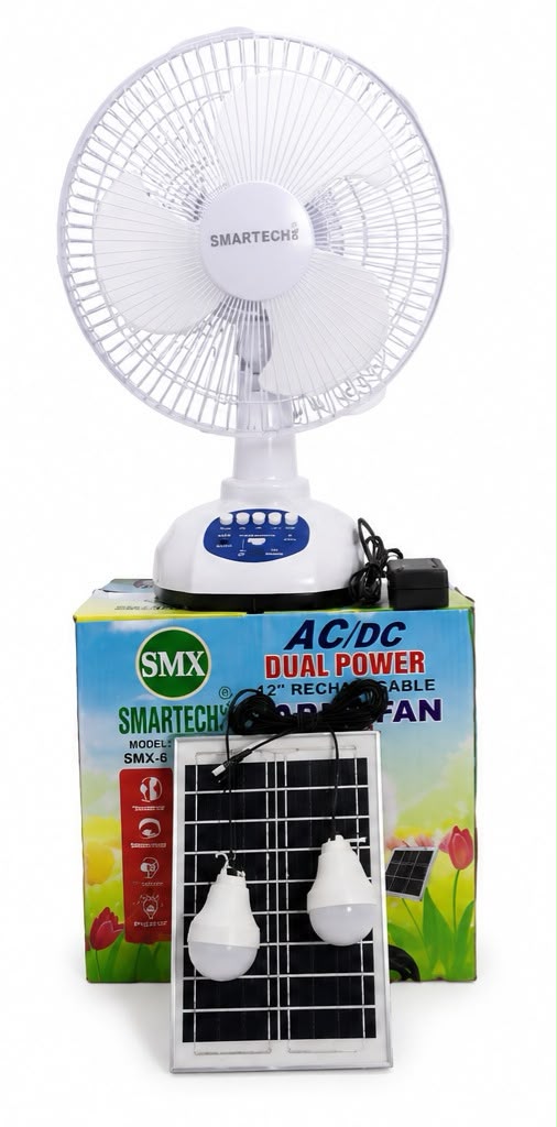 SMARTECHX SMX 12" AC/DC Rechargeable Fan