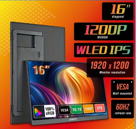 Anmite 16-inch Portable Monitor with Screen