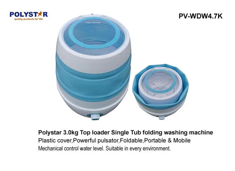 Polystar 3kg Top Loader Single Tub Folding